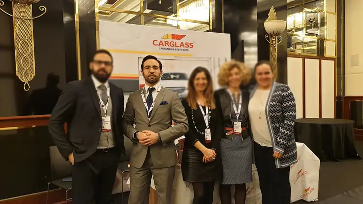 Francesco con il team a un evento Carglass
